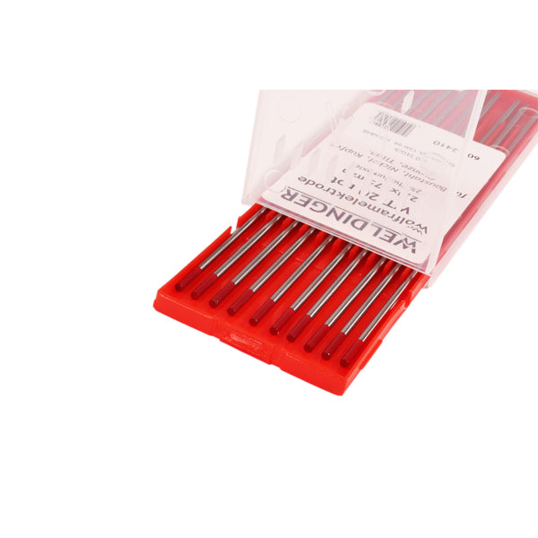 Elettrodo TIG tungsteno WT20-rosso - Rikushop
